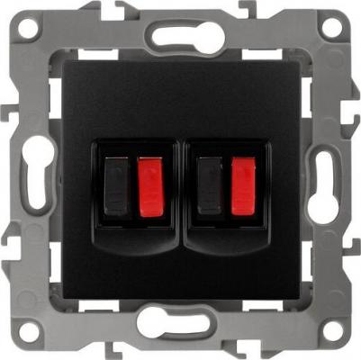 12-3112-05 12-3112-05 Розетка аудио двойная, IP20, Эра12, антрацит, цена за 1 шт