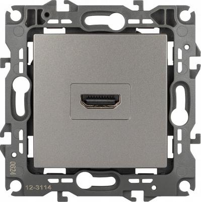12-3114-16 Розетка Серия 12 12-3114-16 HDMI, титан, цена за 1 шт