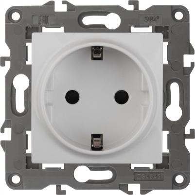 14-2102-01 14-2102-01 Розетка 2P+E Schuko со шторками, 16A-250В, IP20, Elegance, белый, цена за 1 шт – фото 2