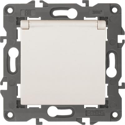 14-2103-02 14-2103-02 Розетка 2P+E Schuko со шторками с крышкой, 16A-250В, IP20, Elegance, сл.кость, цена за 1 шт