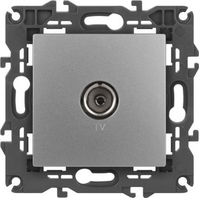 14-3101-03 14-3101-03 Розетка TV одиночная, IP20, Elegance, алюминий, цена за 1 шт – фото 1