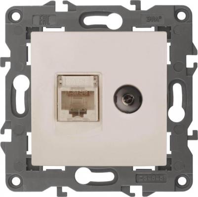 14-3110-02 14-3110-02 Розетка RJ45+TV, IP20, сл.кость, цена за 1 шт