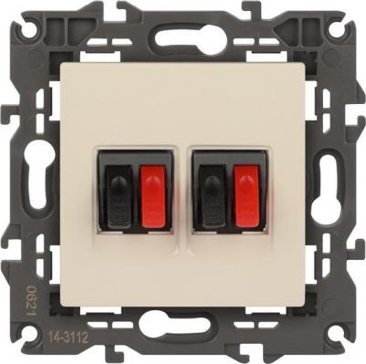 14-3112-02 14-3112-02 Розетка аудио двойная, IP20, Elegance, сл.кость, цена за 1 шт – фото 1