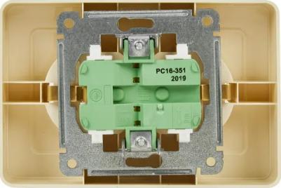 Розетка с рамкой Master РС16-351-01 двойная скрытая установка слоновая кость с заземлением – фото 6