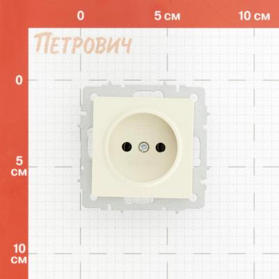 BRITE Розетка 1-местная без заземления без защитных шторок 10А РС10-1-0-БрКр бежевый, цена за 1 шт – фото 6