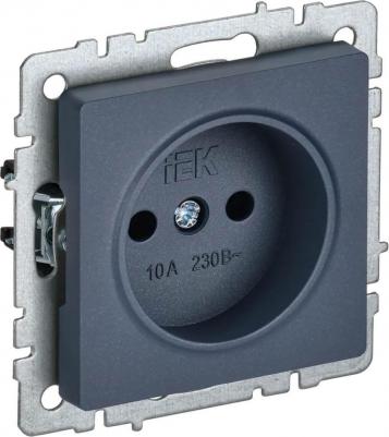 BRITE Розетка 1-местная без заземления без защитных шторок 10А РС10-1-0-БрМ маренго, цена за 1 шт