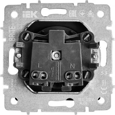 BRITE Розетка 1-местная с заземлением без защитных шторок 16А РС11-1-0-БрГ графит, цена за 1 шт – фото 4