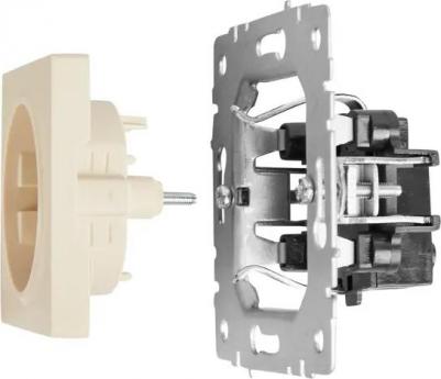 BRITE Розетка 1-местная с заземлением без защитных шторок 16А РС11-1-0-БрКр бежевый, цена за 1 шт – фото 2