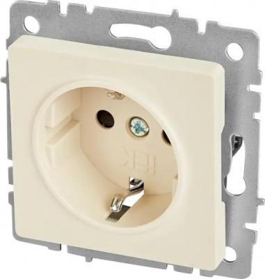 BRITE Розетка 1-местная с заземлением без защитных шторок 16А РС11-1-0-БрКр бежевый, цена за 1 шт – фото 4