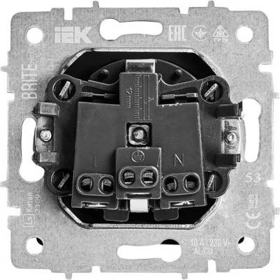 BRITE Розетка 1-местная с заземлением с защитными шторками 16А РС14-1-0-БрГ графит, цена за 1 шт – фото 2