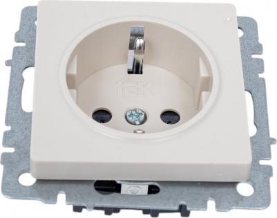 BRITE Розетка 1-местная с заземлением с защитными шторками 16А РС14-1-0-БрКр бежевый, цена за 1 шт – фото 5