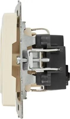 BRITE Розетка 1-местная с заземлением с защитными шторками 16А РС14-1-0-БрКр бежевый, цена за 1 шт – фото 6