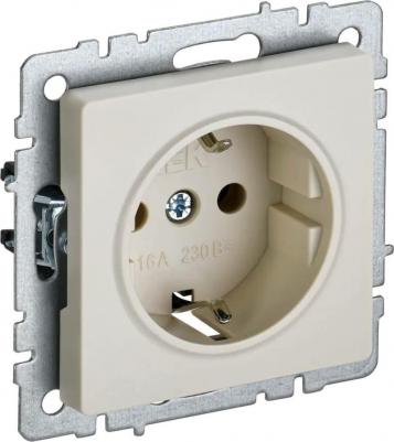 BRITE Розетка 1-местная с заземлением с защитными шторками 16А РС14-1-0-БрКр бежевый, цена за 1 шт – фото 7