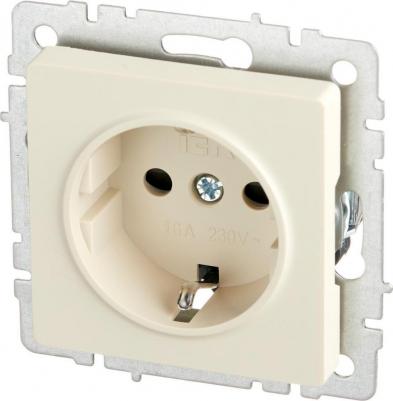 BRITE Розетка 1-местная с заземлением с защитными шторками 16А РС14-1-0-БрКр бежевый, цена за 1 шт – фото 12
