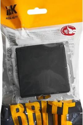 BRITE Розетка 1-местная с заземлением с защитными шторками и крышкой 16А IP44 РСбш10-3-44-БрГ графит, цена за 1 шт – фото 7