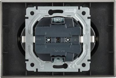 BRITE Розетка 2-местная с заземлением без защитных шторок 16А в сборе РС12-3-БрШ шампань, цена за 1 шт – фото 5