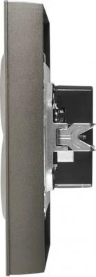 BRITE Розетка 2-местная с заземлением с защитными шторками 16А в сборе РСш12-3-БрС сталь, цена за 1 шт – фото 9