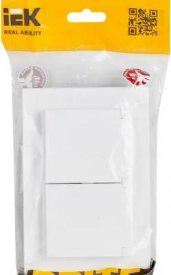 BRITE Розетка 2-местная с заземлением с защитными шторками и крышкой 16А в сборе IP44 РСбш12-3-44-БрБ белый, цена за 1 шт – фото 15