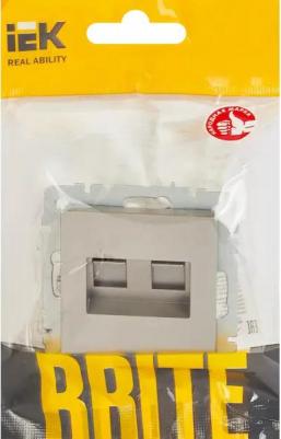 BRITE Розетка двойная RJ11+RJ45 кат.5E РК/Т12-БрС сталь, цена за 1 шт – фото 7