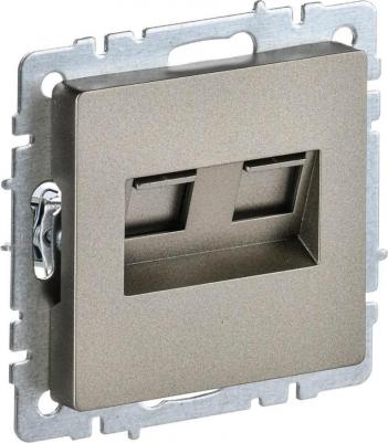 BRITE Розетка компьютерная двойная RJ45 кат.5E РК10-2-БрШ шампань, цена за 1 шт – фото 2