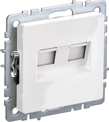 BRITE Розетка компьютерная двойная RJ45 кат.6 РК11-2-БрБ белый, цена за 1 шт