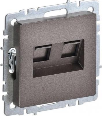 BRITE Розетка компьютерная двойная RJ45 кат.6 РК11-2-БрТБ темная бронза, цена за 1 шт