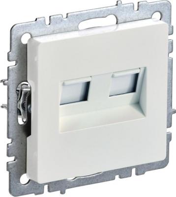 BRITE Розетка компьютерная двойная RJ45 кат.6 РК11-2-БрЖ жемчуг, цена за 1 шт