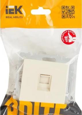 BRITE Розетка компьютерная RJ45 кат.5E РК10-БрКр бежевый, цена за 1 шт – фото 1