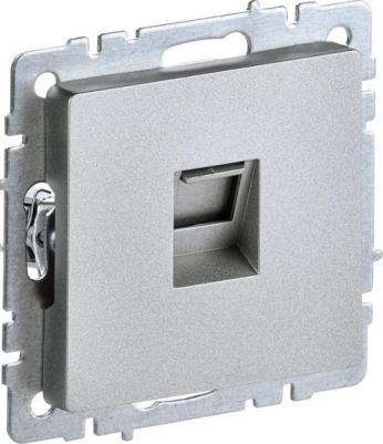 BRITE Розетка компьютерная RJ45 кат.6 РК11-БрА алюминий, цена за 1 шт