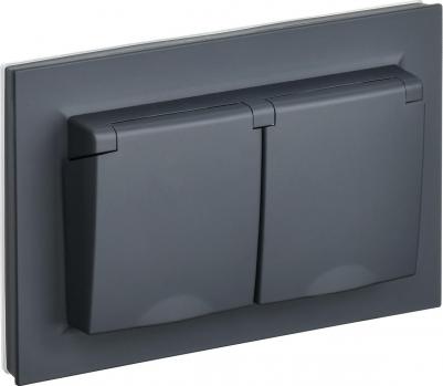 Двухместная розетка Brite рсбш12-3-44-брг – фото 3