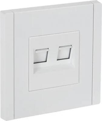 FORTE&PIANO Розетка компьютерная двойная RJ45 кат.5E FP233 белый, цена за 1 шт