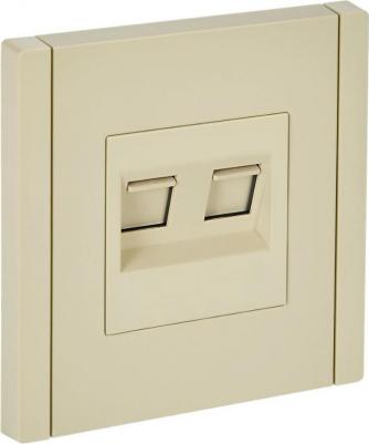 FORTE&PIANO Розетка компьютерная двойная RJ45 кат.5E FP433 ваниль, цена за 1 шт – фото 1
