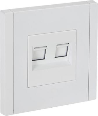 FORTE&PIANO Розетка компьютерная двойная RJ45 кат.6 FP234 белый, цена за 1 шт – фото 1