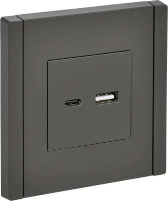 FORTE&PIANO Розетка USB A+C 3,1А FP350 серый, цена за 1 шт – фото 2