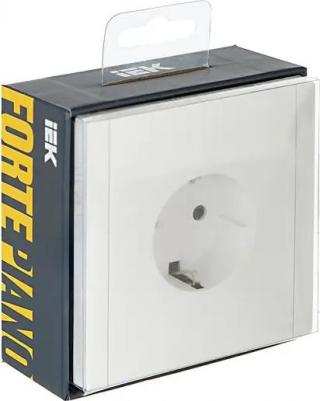 Розетка с заземлением FP-R11-16-K01 FORTE&PIANO без защитных шторок в/к 16А FP216 белый – фото 2