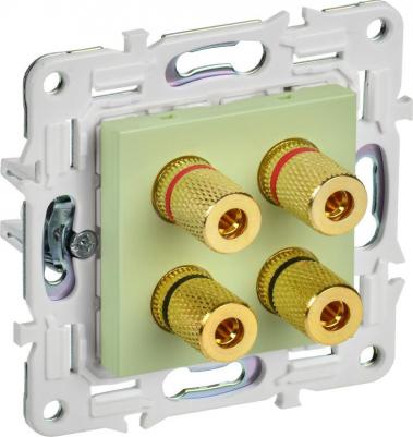 SKANDY Аудиорозетка 4-местная SK-A01G мятный, цена за 1 шт