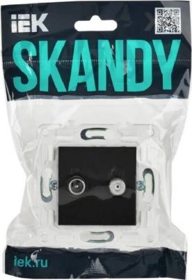 SKANDY Розетка двойная TV+SAT SK-A13Bl черный, цена за 1 шт – фото 1