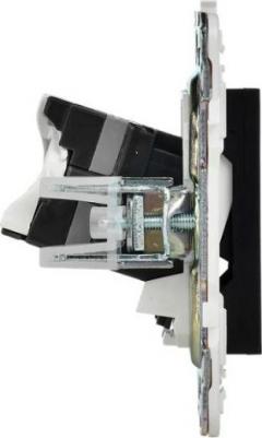 SKANDY Розетка компьютерная двойная RJ45 кат.5E SK-K03Bl черный, цена за 1 шт – фото 1