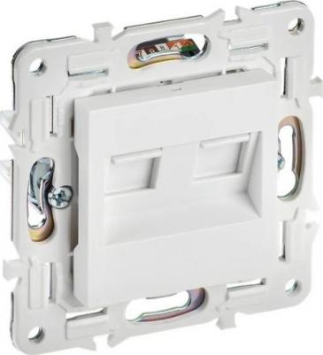 SKANDY Розетка компьютерная двойная RJ45 кат.5E SK-K03W арктический белый, цена за 1 шт