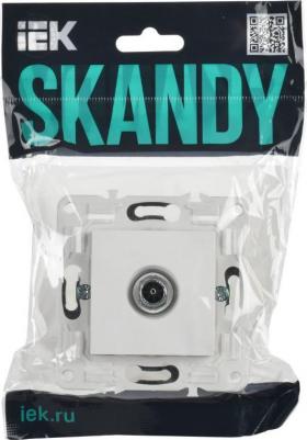 SKANDY Розетка TV оконечная SK-A12W арктический белый, цена за 1 шт – фото 1