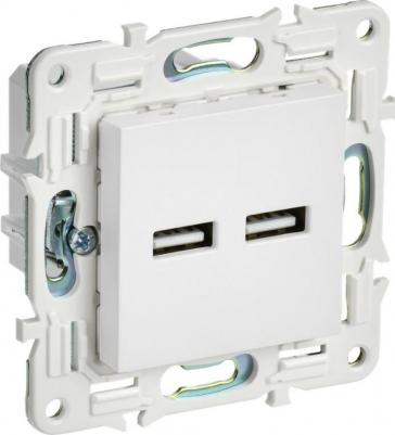 SKANDY Розетка USB A+A 3,1А SK-R15W арктический белый, цена за 1 шт