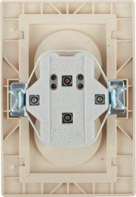 1-204-02 Розетка Plano 1-204-02 без заземления двойная 2х2P, 16А-250В, IP20, СУ, Plano, слоновая кость, цена за 1 шт – фото 2