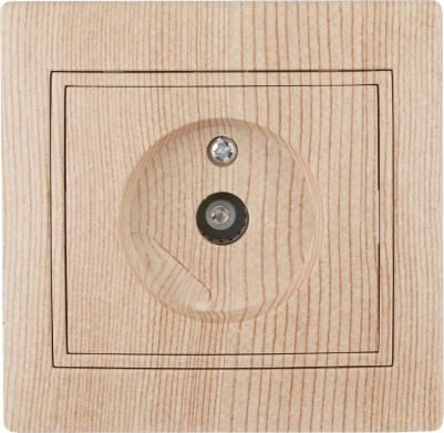 1-301-11 Розетка Plano 1-301-11 TV одиночная, IP20, СУ, сосна, цена за 1 шт
