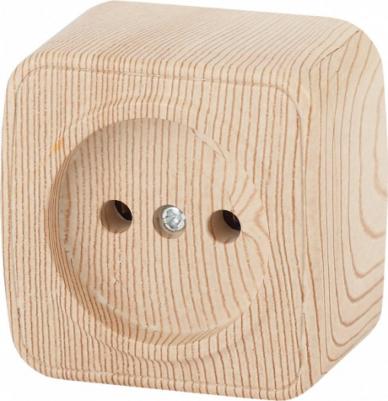 3-201-11 Розетка Polo 3-201-11 без заземления 2P, 16A-250В, IP20, ОУ, сосна, цена за 1 шт