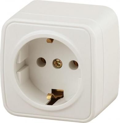 3-202-02 3-202-02 Розетка 2P+E Schuko, 16А-250В, IP20, ОУ, Polo, сл.кость, цена за 1 шт