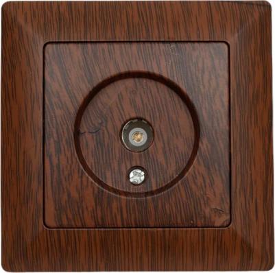 4-301-10 Розетка Solo 4-301-10 TV одиночная, СУ, венге, цена за 1 шт – фото 1