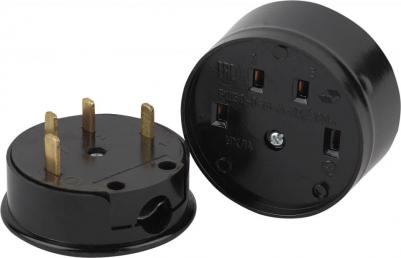 9-803-06 9-803-06 Соединитель электрический 3P+N, 25А-380В, ОУ, карболит, цена за 1 шт – фото 1