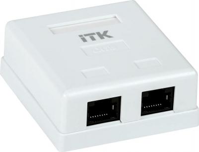 Розетка RJ45 UTP кат.6 2 порта белый CS2-1C6U-22