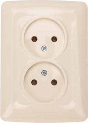 DEA Розетка 2-ая б/з с/у 10А Беж, цена за 1 шт
