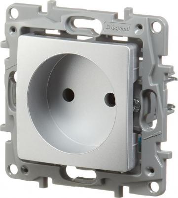 Etika Алюминий Розетка б/з со шторками, винтовые клеммы – фото 2